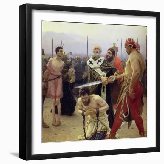 St. Nicholas Delivers Three Unjustly Condemned Men from Death, 1888-Ilya Efimovich Repin-Framed Giclee Print