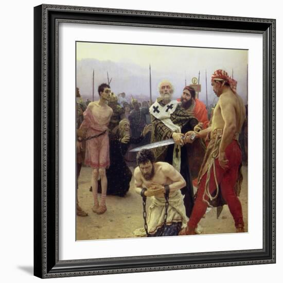 St. Nicholas Delivers Three Unjustly Condemned Men from Death, 1888-Ilya Efimovich Repin-Framed Giclee Print