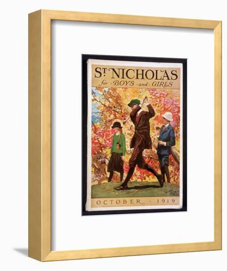 St Nicholas, for Boys and Girls, cover, October 1919-Unknown-Framed Giclee Print