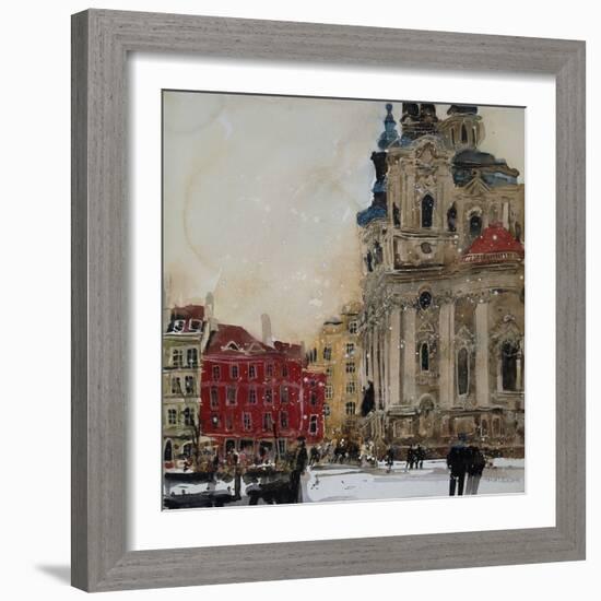 St Nicholas from the Square, Prague-Susan Brown-Framed Giclee Print