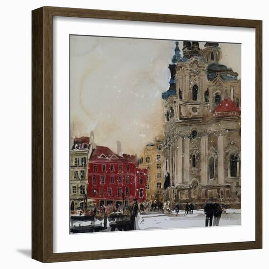 St Nicholas from the Square, Prague-Susan Brown-Framed Giclee Print