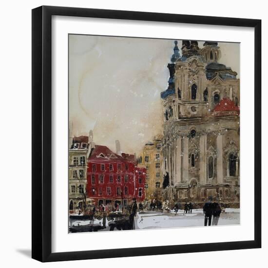 St Nicholas from the Square, Prague-Susan Brown-Framed Giclee Print