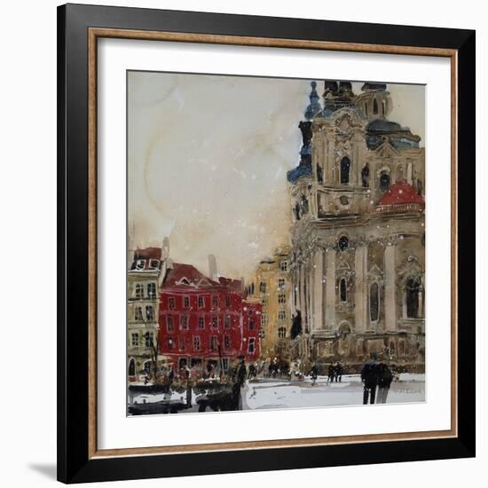 St Nicholas from the Square, Prague-Susan Brown-Framed Giclee Print