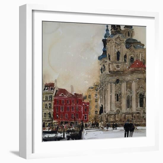 St Nicholas from the Square, Prague-Susan Brown-Framed Giclee Print