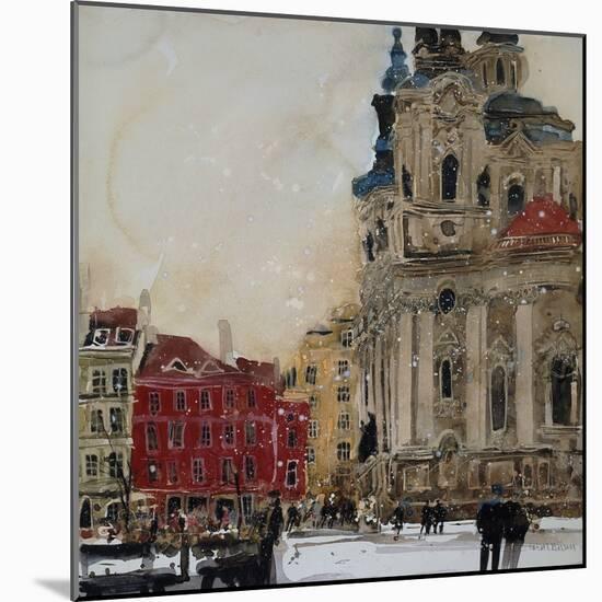 St Nicholas from the Square, Prague-Susan Brown-Mounted Giclee Print