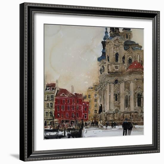 St Nicholas from the Square, Prague-Susan Brown-Framed Giclee Print