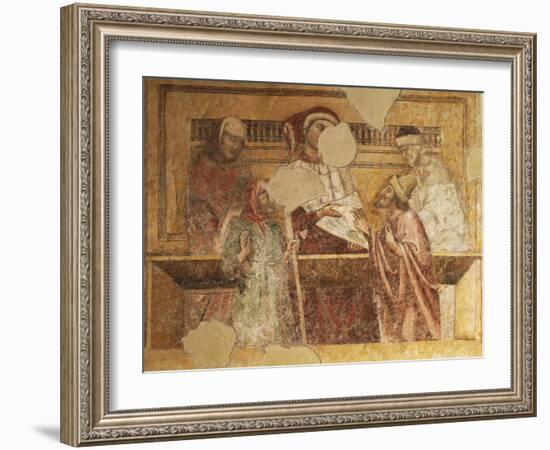 St Nicholas' Funeral, Scene from Stories of Nicholas, 1348-1349-Vitale da Bologna-Framed Giclee Print