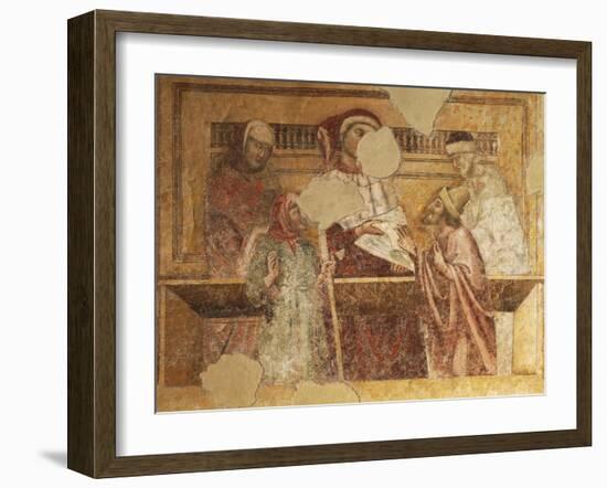 St Nicholas' Funeral, Scene from Stories of Nicholas, 1348-1349-Vitale da Bologna-Framed Giclee Print