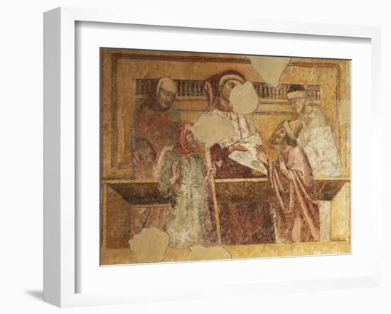 St Nicholas' Funeral, Scene from Stories of Nicholas, 1348-1349-Vitale da Bologna-Framed Giclee Print