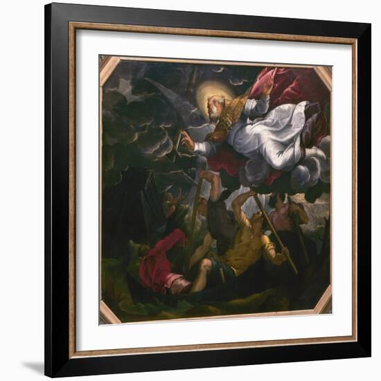 St. Nicholas Helping Some Sailors in a Storm-Leonardo Corona-Framed Giclee Print