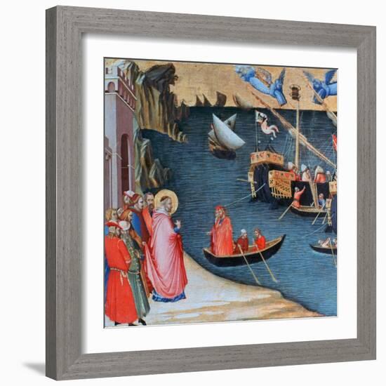 St Nicholas Saves Mira from Famine, C1327-1332-Ambrogio Lorenzetti-Framed Giclee Print