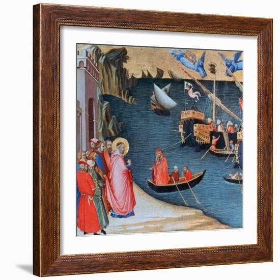 St Nicholas Saves Mira from Famine, C1327-1332-Ambrogio Lorenzetti-Framed Giclee Print