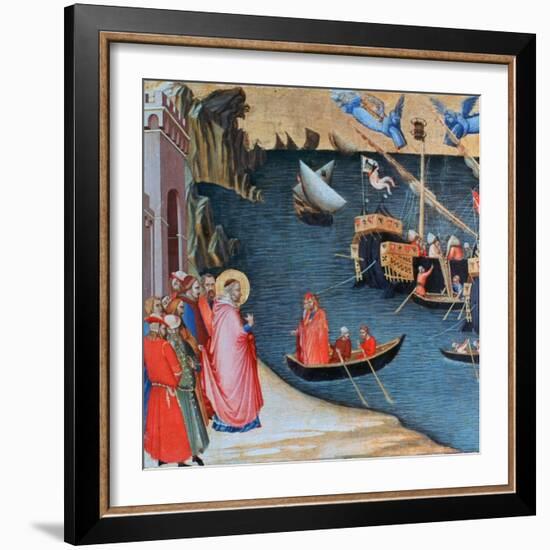 St Nicholas Saves Mira from Famine, C1327-1332-Ambrogio Lorenzetti-Framed Giclee Print