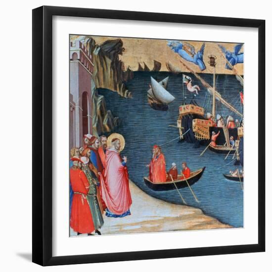 St Nicholas Saves Mira from Famine, C1327-1332-Ambrogio Lorenzetti-Framed Giclee Print