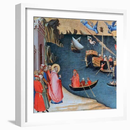 St Nicholas Saves Mira from Famine, C1327-1332-Ambrogio Lorenzetti-Framed Giclee Print