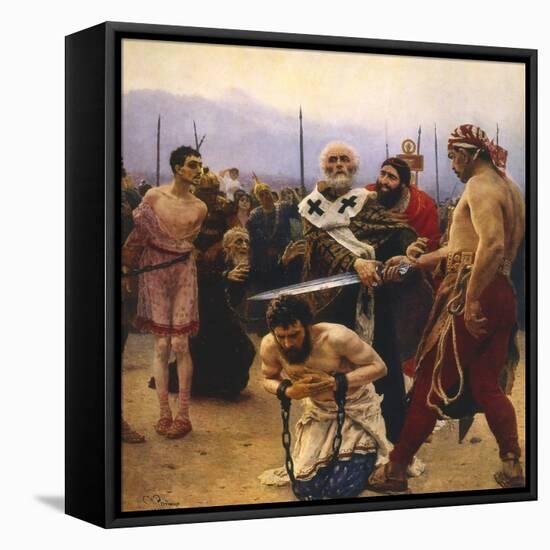 St Nicholas Saving Three Innocents from Execution, C1888-Il'ya Repin-Framed Premier Image Canvas