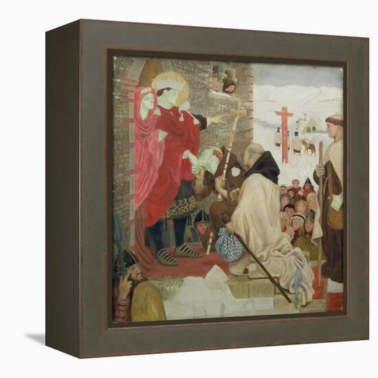 St. Oswald Receiving St. Aidan (St. Oswald Sending Missionaries into Scotland)-Ford Madox Brown-Framed Premier Image Canvas