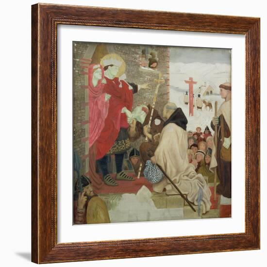 St. Oswald Receiving St. Aidan (St. Oswald Sending Missionaries into Scotland)-Ford Madox Brown-Framed Giclee Print