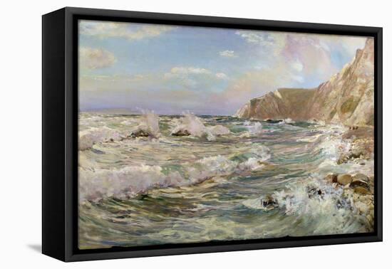 St. Oswald's Bay, Lulworth-Sir David Murray-Framed Premier Image Canvas