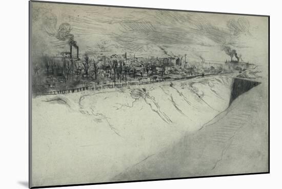 'St Ouen Viewed from the Fortifications of Paris', 1915-Edgar Chahine-Mounted Giclee Print