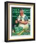 "St. Paddy Cake for Policemen," Saturday Evening Post Cover, March 16, 1940-Albert W. Hampson-Framed Giclee Print