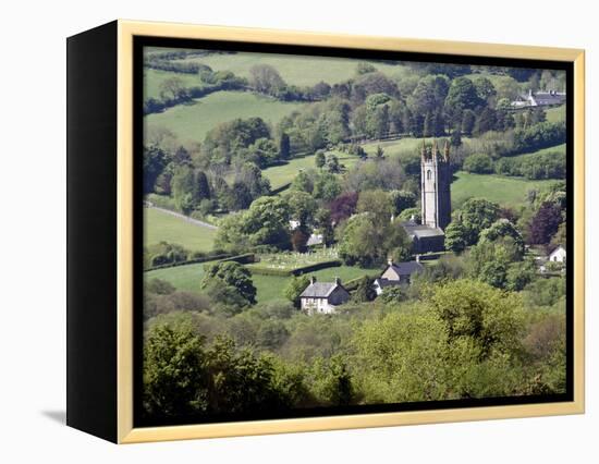 St. Pancras Church, Widecombe in the Moor, Dartmoor, Devon, England, United Kingdom, Europe-David Lomax-Framed Premier Image Canvas