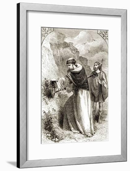 St. Patrick Marking Connal's Shield, Three Wonder-Working Saints of Ireland-null-Framed Giclee Print