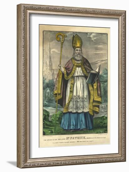 St Patrick, Pub. Currier and Ives, C.1860-null-Framed Giclee Print