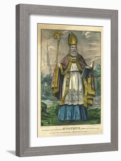 St Patrick, Pub. Currier and Ives, C.1860-null-Framed Giclee Print