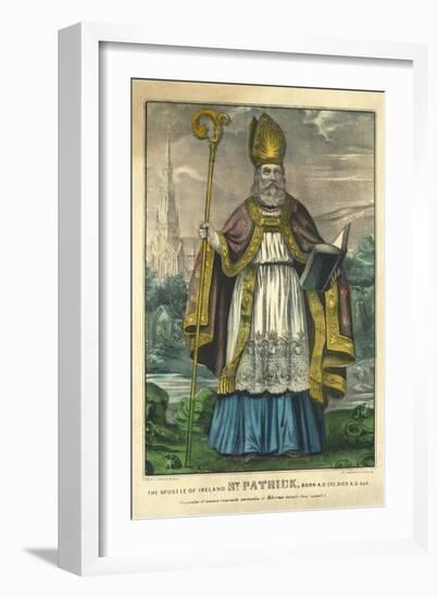 St Patrick, Pub. Currier and Ives, C.1860-null-Framed Giclee Print