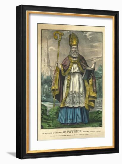 St Patrick, Pub. Currier and Ives, C.1860-null-Framed Giclee Print