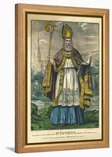 St Patrick, Pub. Currier and Ives, C.1860-null-Framed Premier Image Canvas