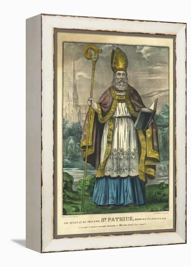 St Patrick, Pub. Currier and Ives, C.1860-null-Framed Premier Image Canvas