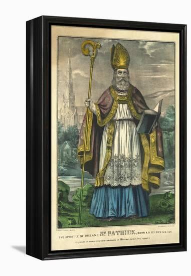 St Patrick, Pub. Currier and Ives, C.1860-null-Framed Premier Image Canvas