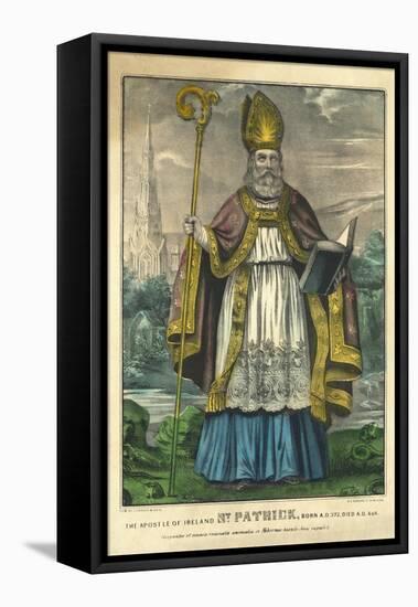 St Patrick, Pub. Currier and Ives, C.1860-null-Framed Premier Image Canvas