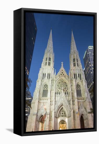 St. Patrick's Cathedral, 5th Avenue, Manhattan, New York-Rainer Mirau-Framed Premier Image Canvas