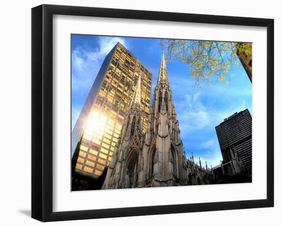 St. Patrick's Cathedral and Other Buildings on 5th Avenue, New Y-Sabine Jacobs-Framed Photographic Print