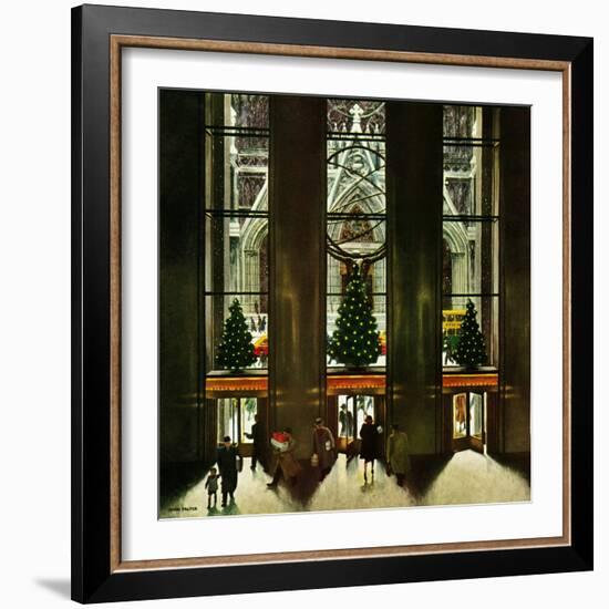 "St. Patrick's Cathedral at Christmas," December 3, 1949-John Falter-Framed Giclee Print