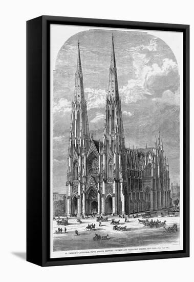 St. Patrick's Cathedral, Fifth Avenue, between Fiftieth and Fifty-First Streets, New York.-null-Framed Premier Image Canvas