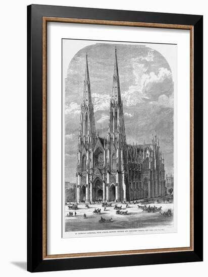 St. Patrick's Cathedral, Fifth Avenue, between Fiftieth and Fifty-First Streets, New York.-null-Framed Giclee Print