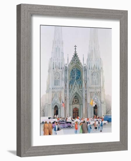 St. Patrick's Cathedral, New York, 1990-Myung-Bo Sim-Framed Giclee Print