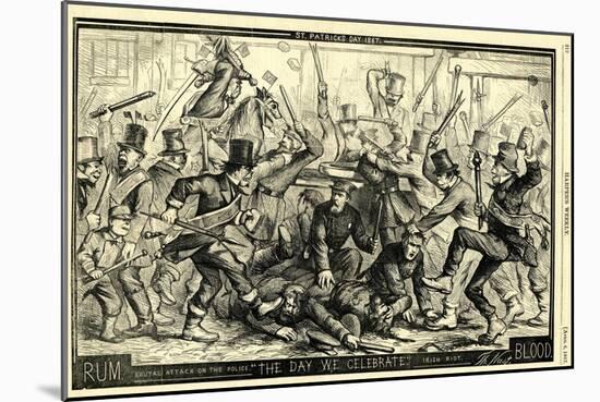 St. Patrick's Day, 1867-Thomas Nast-Mounted Giclee Print