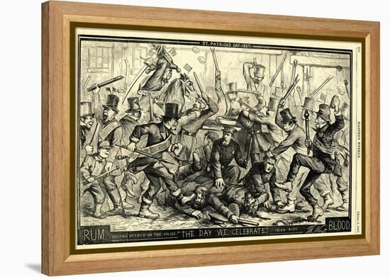 St. Patrick's Day, 1867-Thomas Nast-Framed Premier Image Canvas