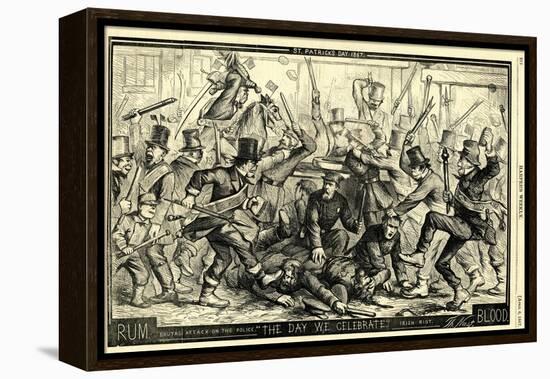 St. Patrick's Day, 1867-Thomas Nast-Framed Premier Image Canvas