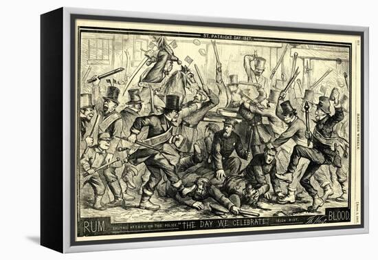 St. Patrick's Day, 1867-Thomas Nast-Framed Premier Image Canvas