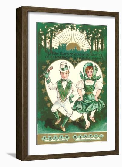 St. Patrick's Day, Dancing Leprechauns-null-Framed Art Print