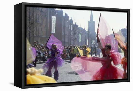 St. Patrick's Parade, Patrick Street, Dublin, County Dublin, Eire (Ireland)-Bruno Barbier-Framed Premier Image Canvas