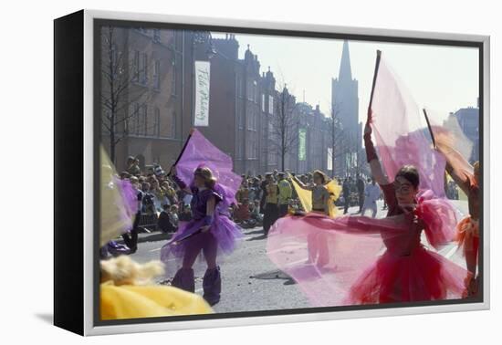 St. Patrick's Parade, Patrick Street, Dublin, County Dublin, Eire (Ireland)-Bruno Barbier-Framed Premier Image Canvas