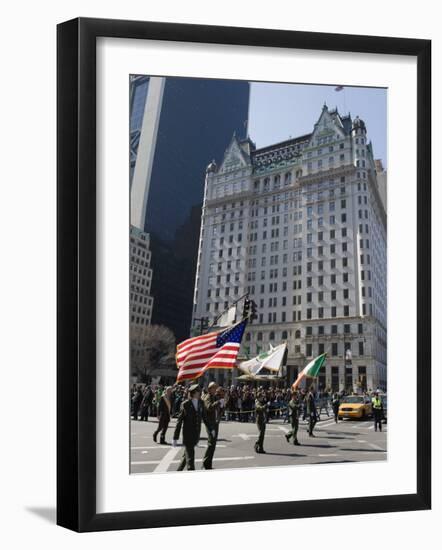 St. Patricks Day Celebrations in Front of the Plaza Hotel, 5th Avenue, Manhattan-Christian Kober-Framed Photographic Print