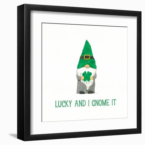 St Patricks Day Gnomes II Lucky-Jenaya Jackson-Framed Art Print